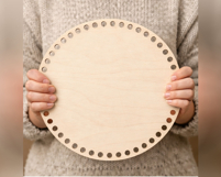 Round basket base 14 inch 35 cm laser cut digital file CNC Product Image 5