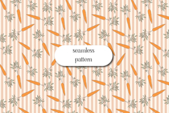 Carrot Seamless Pattern, Easter Spring Stripe Background Product Image 1