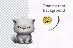 Sarcastic light gray Funny Grumpy Cat, Cat sublimation Product Image 2