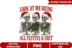 Funny Skeleton Christmas Sublimation, Christmas Png Product Image 5
