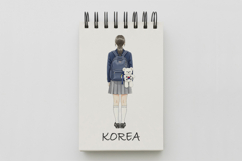 Modern Student Uniform Taegeukgi Bear Keychain PNG Product Image 5