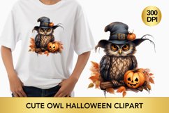 Cute owl halloween clipart, owl sublimation Product Image 1