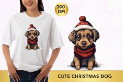 Christmas Dog clipart, Dog Sublimation Product Image 1