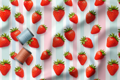Colourful Macarons and Berries Seamless Patterns, Summer PNG Product Image 3