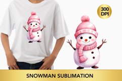 Christmas snowman clipart, snowman sublimation Product Image 1