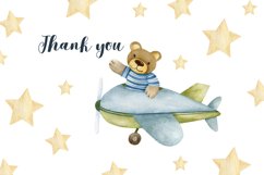 Watercolor Teddy Bear Clipart Product Image 5