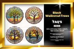 Black Wallnmut Trees Wind Spinner Sublimation - 04 Variation Product Image 1