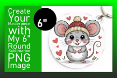 Dynamic Round Design Car Coaster PNG , Valenines Animals Product Image 1