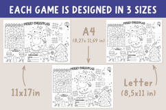 Christmas village coloring activity placemats collection Product Image 5