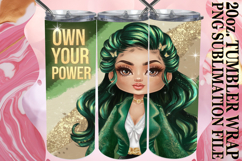 Bright love 20oz tumbler wrap, Woman Product Image 1