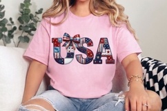 4th Of July USA PNG, Patriotic Coquette Bow Sublimation PNG. Product Image 4