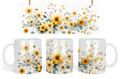 Spring Flowers mug design, Watercolor Coffee Mug Sublimation Product Image 1