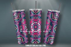 Abstract Boho Seamless Tumbler Wrap Sublimation Design Product Image 7