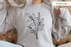 December Birth Flower Bouquet SVG - Holly Product Image 5