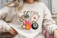 Retro Gambling Tattoo PNG | Vintage Casino Sublimation Product Image 2