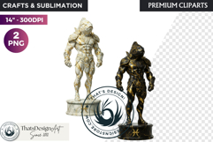 Zodiac Astrology Black and white Marble Statues Horoscope Product Image 1