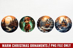 Watercolor Christmas Tea Party Clipart, Christmas Clipart Product Image 1