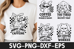 Funny Bunny Coffee SVG | Cute Bunny Quotes PNG DXF EPS SVG Product Image 1