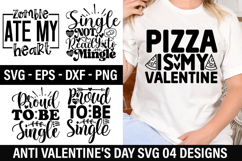 Anti Valentine's Day SVG Design - Zombie ate my heart Product Image 1