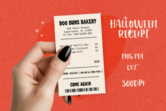 Spooky Halloween Receipt PNG|Funny Printable &amp; Sublimation Product Image 1
