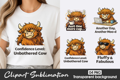 Unbothered Cow Clipart PNG Product Image 1