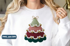 Crochet Yarn Christmas Tree PNG, Christmas tree PNG Product Image 3