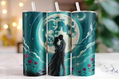 Halloween Couple Tumbler Wrap | Sublimation | Tumblers Product Image 1