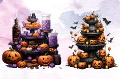 Watercolor Halloween Clipart Bundle Product Image 6