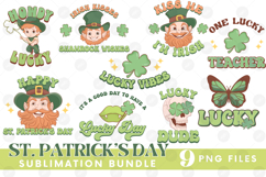 Happy St Patrick&#039;s Day PNG DTF Irish Lucky Beer Bundle Set Product Image 1