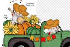 Dwarfs on a pumpkin collecting truck, Dwarf Pumpkin Day png Product Image 3