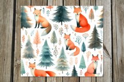 Christmas pattern | 8 fox Xmas Sublimation Tumbler Designs Product Image 5