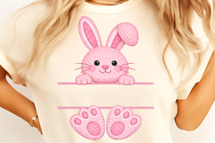 Easter Bunny Split Monogram Sublimation, Happy Easter PNG Product Image 3