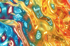 Colorful Liquid Metallic Abstract Glossy Background Product Image 1