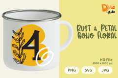 Rust &amp; Petal Boho Floral Monogram Product Image 1