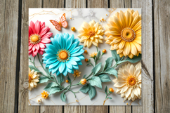 Spring 3D Flowers | 4 Skinny tumbler sublimation designs P Product Image 5