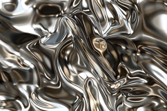 Silver Gold Liquid Metal Luxury Abstract Background Product Image 1