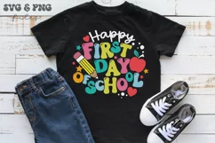 Happy First Day of School SVG, Back to School SVG for Shirt Product Image 4