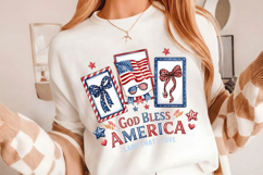 God Bless America PNG T-Shirt|4th of July PNG Sublimation Product Image 1