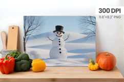 Winter Christmas Wonderland Cutting Board PNG Sublimation Product Image 1