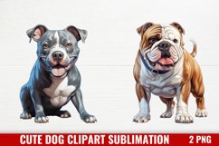 Cute Dog Watercolor Clipart, Dog watercolor Clipart Product Image 1
