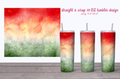 Glitter summer tumbler in red, green colors. 20 oz Tumbler Product Image 1