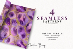 Seamless Preppy Purple Digital Paper Product Image 2