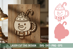 Christmas Mug SVG - Laser Cut Design Product Image 3