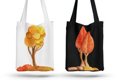 Autumn landscape watercolor clipart Product Image 7