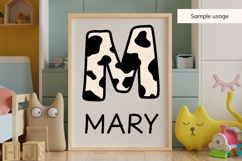 Cow Print Alphabet SVG, Farmhouse Animal Letters Product Image 5