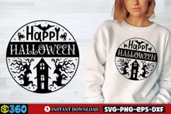 Happy halloween SVG, Halloween Door Sign SVG Product Image 2