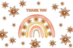 Watercolor retro flowers clipart. Product Image 5