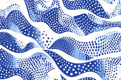 Blue Abstract Dotted Wave Pattern with Modern Flow Product Image 1