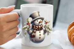 Cute Silver Christmas Watercolor Clipart, Christmas SVG Product Image 5