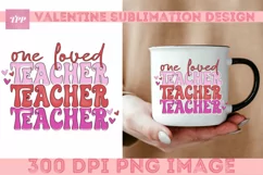 Teacher Valentine png, Valentine's Day Sublimation Design Product Image 2